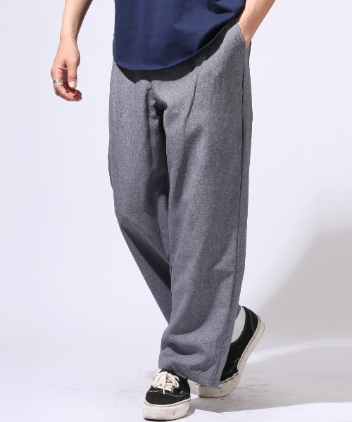 LUXSTYLE(ラグスタイル)の「イージーワイドパンツ(スラックス・メンズ・ネイビー/ブラック/グレー・M/XL/L)」の12枚目の写真