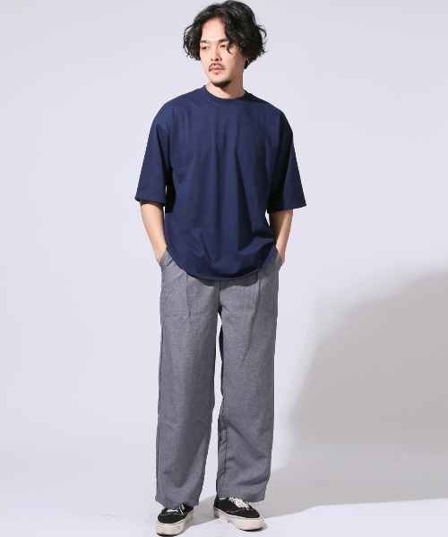 LUXSTYLE(ラグスタイル)の「イージーワイドパンツ(スラックス・メンズ・ネイビー/ブラック/グレー・M/XL/L)」の13枚目の写真