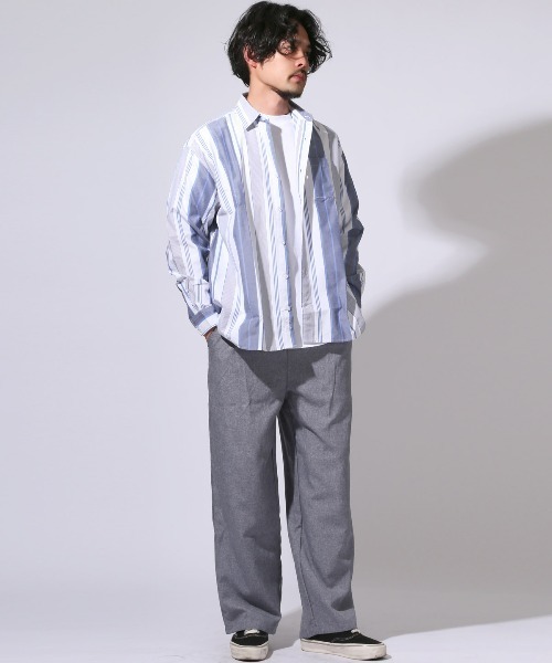 LUXSTYLE(ラグスタイル)の「イージーワイドパンツ(スラックス・メンズ・ネイビー/ブラック/グレー・M/XL/L)」の14枚目の写真