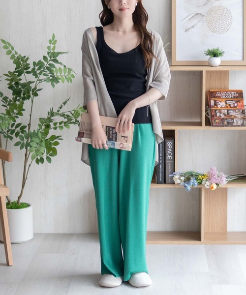 NAVY(ネイビー)の「NAVY カップ付きリブスクエアタンク【抗菌防臭 ドライ加工】(タンクトップ・レディース・ホワイト/ブラック/ブラウン・L/M/S)」の15枚目の写真