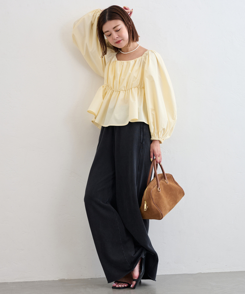 U by SPICK&SPAN（ユーバイスピックアンドスパン）の「《追加4》AULENTTI /オウレンティ SUEDE BOSTON BAG4（ボストンバッグ・レディース・キャメル・FREE）」の6枚目の写真