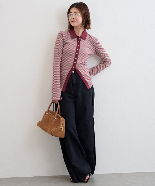 U by SPICK&SPAN（ユーバイスピックアンドスパン）の「《追加4》AULENTTI /オウレンティ SUEDE BOSTON BAG4（ボストンバッグ・レディース・キャメル・FREE）」の7枚目の写真