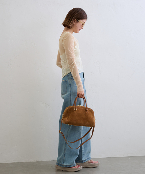 追加4》AULENTTI /オウレンティ SUEDE BOSTON BAG4（ボストンバッグ 