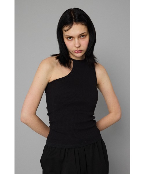 タンクトップ ノースリーブ Asymmetry neck tank top　　アシンメトリーネックタンクトップ レディース セール】Asymmetry neck tank top アシンメトリーネックタンク