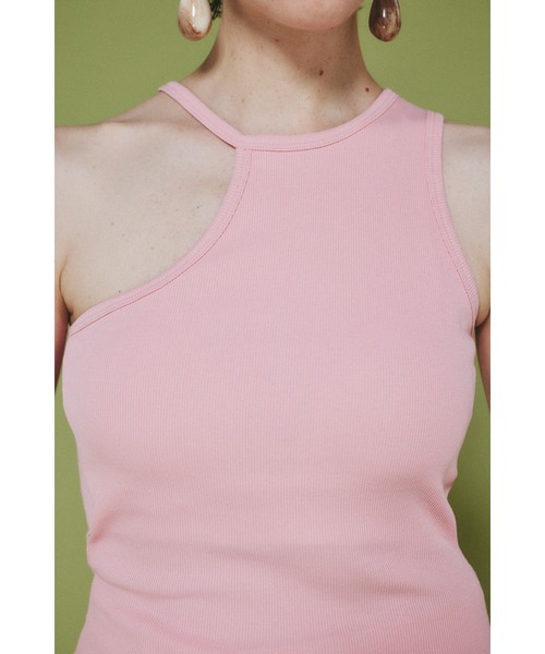 セール】Asymmetry neck tank top アシンメトリーネックタンク