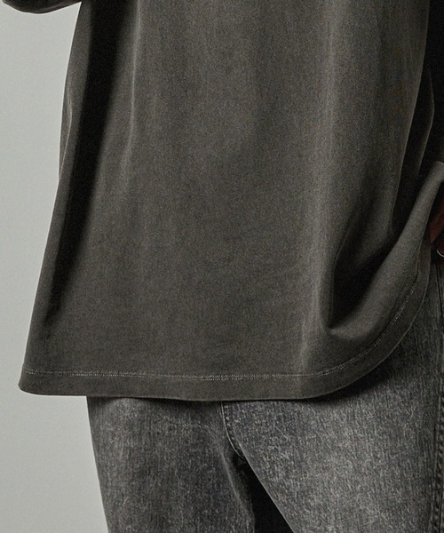 Alfred Alex(アルフレッドアレックス)の「【Alfred Alex】ヴィンテージ加工ピグメントハンドステッチロゴ刺繍Tシャツ(Tシャツ/カットソー・メンズ・ワインレッド/ブラック/グレイッシュブルー・M/L)」の15枚目の写真