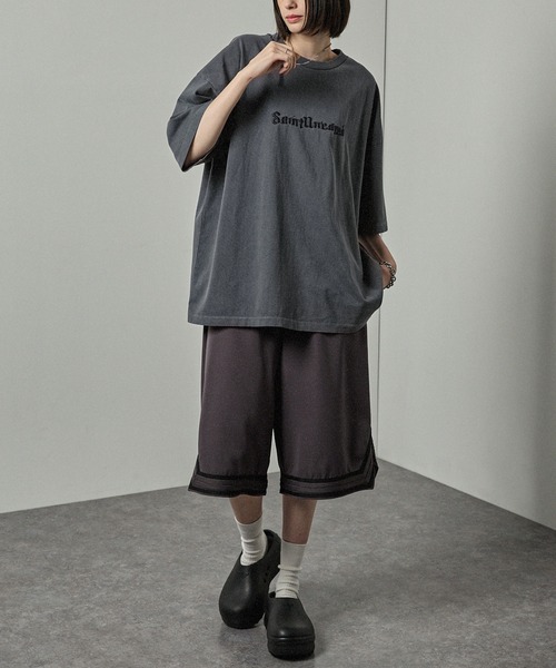Alfred Alex(アルフレッドアレックス)の「【Alfred Alex】ヴィンテージ加工ピグメントハンドステッチロゴ刺繍Tシャツ(Tシャツ/カットソー・メンズ・ワインレッド/ブラック/グレイッシュブルー・M/L)」の17枚目の写真