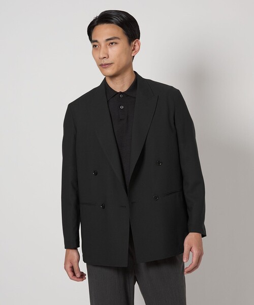 green label relaxingダブルブレストコート クリーム色 green label relaxing ジャケット テーラードジャケット ライト