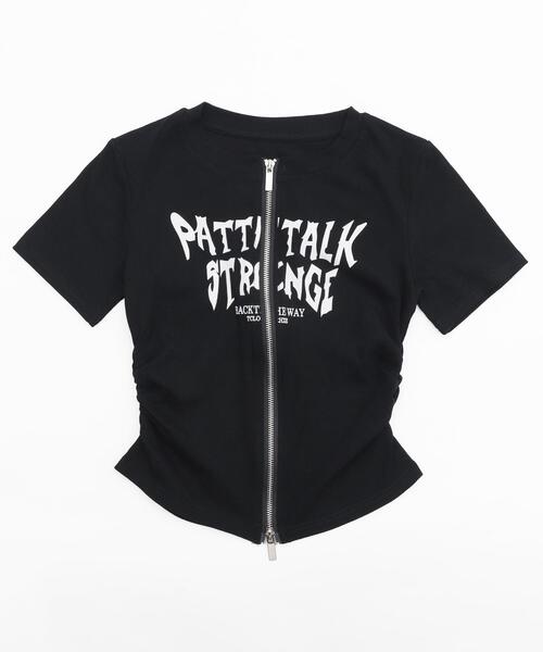 dispark（ディスパーク）の「DISPARK/グラフィックロゴWジップSSトップス（Tシャツ/カットソー・レディース・ブラック/レッド・FREE）」の17枚目の写真