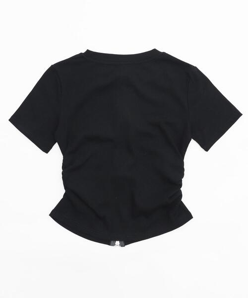 dispark（ディスパーク）の「DISPARK/グラフィックロゴWジップSSトップス（Tシャツ/カットソー・レディース・ブラック/レッド・FREE）」の18枚目の写真