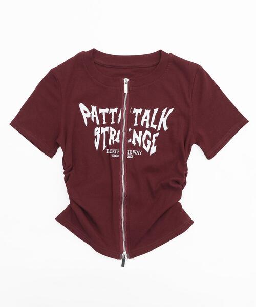 dispark（ディスパーク）の「DISPARK/グラフィックロゴWジップSSトップス（Tシャツ/カットソー・レディース・ブラック/レッド・FREE）」の16枚目の写真