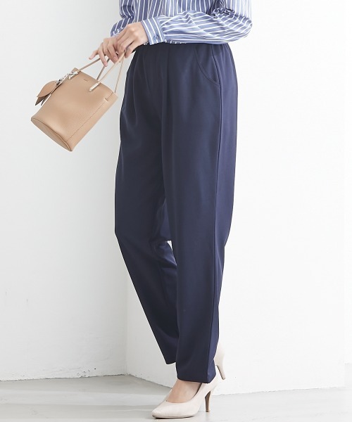 SMILE LAND（スマイルランド）の「テーパードパンツ■大人の落ち感シリーズ■＜大きいサイズ有＞（スラックス・レディース・ネイビー/ブラック・5L/4L/3L/LL/L）」の11枚目の写真