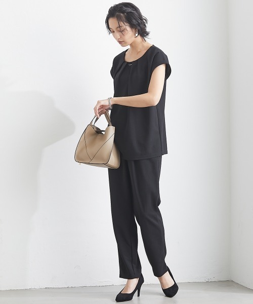 SMILE LAND（スマイルランド）の「テーパードパンツ■大人の落ち感シリーズ■＜大きいサイズ有＞（スラックス・レディース・ネイビー/ブラック・5L/4L/3L/LL/L）」の16枚目の写真