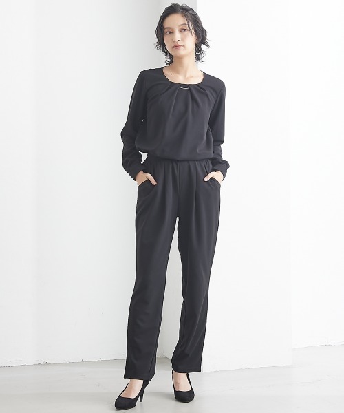 SMILE LAND（スマイルランド）の「テーパードパンツ■大人の落ち感シリーズ■＜大きいサイズ有＞（スラックス・レディース・ネイビー/ブラック・5L/4L/3L/LL/L）」の20枚目の写真