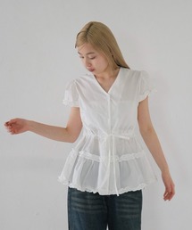 hem frill blouse