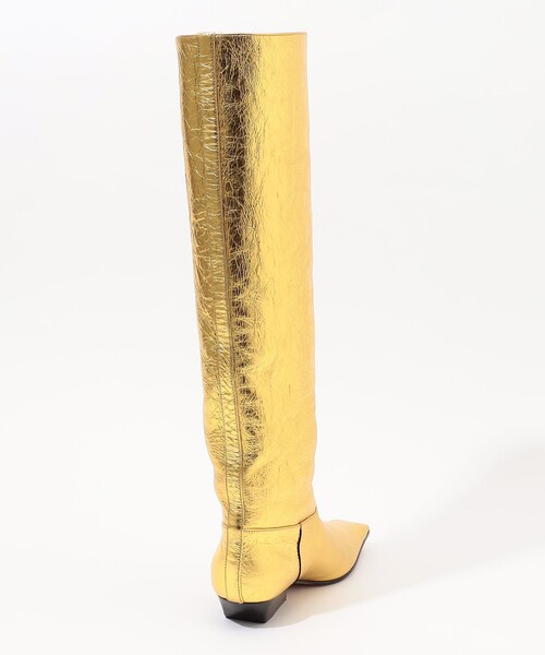 Khaite(ケイト)の「KHAITE MARFA CLASSIC FLAT ロングブーツ(ブーツ・レディース・ゴールド・37)」の5枚目の写真