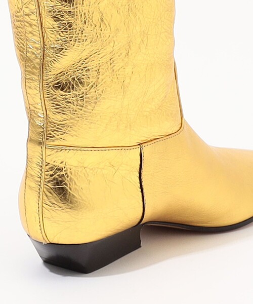 Khaite(ケイト)の「KHAITE MARFA CLASSIC FLAT ロングブーツ(ブーツ・レディース・ゴールド・37)」の7枚目の写真