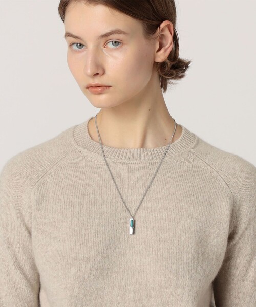 【訳アリ】TOM WOODマラカイトペンダントネックレス セール】TOM WOOD Cube Pendant マラカイト ネックレス（ネックレス