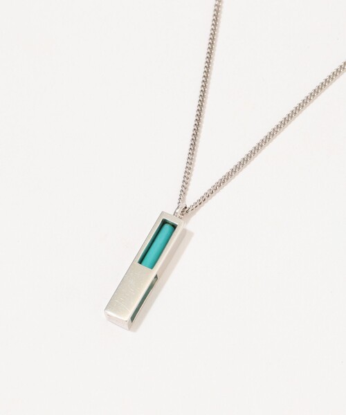 【訳アリ】TOM WOODマラカイトペンダントネックレス セール】TOM WOOD Cube Pendant マラカイト ネックレス（ネックレス
