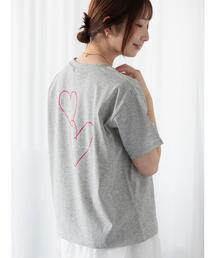 【接触冷感】ハートモチーフロゴTシャツ