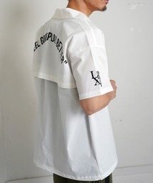 (RM)【LUXE/R GOLF】ストレッチ クロス オープンカラー 半袖 シャツ