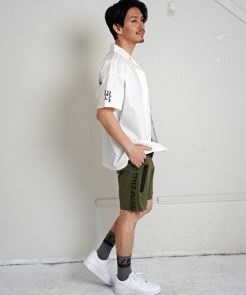 LUXE/R GOLF（ラグジュ ゴルフ）の「(RM)【LUXE/R GOLF】ストレッチ クロス オープンカラー 半袖 シャツ（シャツ/ブラウス・メンズ・ブラック/オフホワイト・L/XL/M）」の17枚目の写真