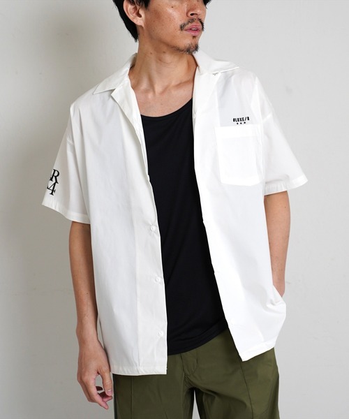 LUXE/R GOLF（ラグジュ ゴルフ）の「(RM)【LUXE/R GOLF】ストレッチ クロス オープンカラー 半袖 シャツ（シャツ/ブラウス・メンズ・ブラック/オフホワイト・L/XL/M）」の19枚目の写真