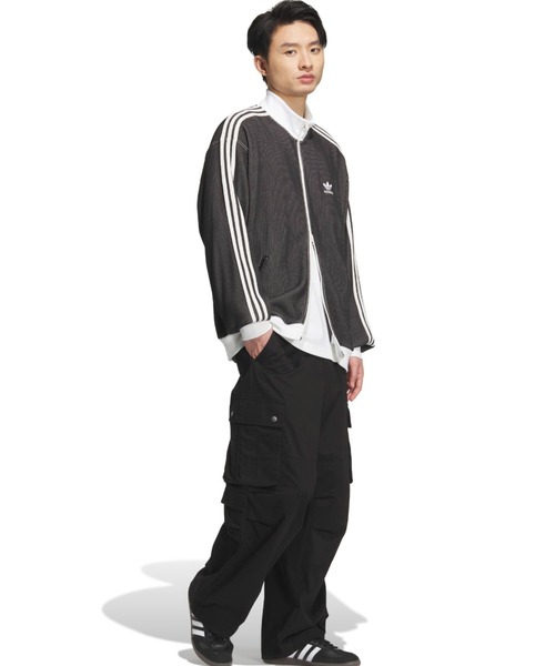ヴィンテージ adidas ブラック ジップアップセーター クォータージップセーター ブルーバード×ブラック ｜アパレル