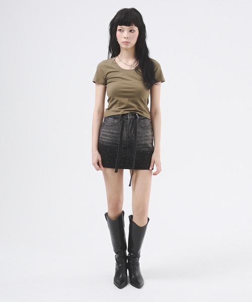 d.i.a 背中開きTシャツ セール】バックオープンチェーンTシャツ（Tシャツ/カットソー