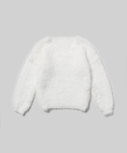 ROOPTOKYO（ループトウキョウ）の「Shaggy V-neck knit / シャギーVネックニット（ニット/セーター・レディース・ホワイト/サックスブルー・M）」の5枚目の写真