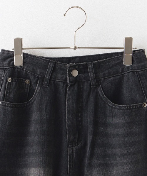 Chick（チック）の「Vintage Like Denim Cargo Pants / ヴィンテージ風デニムカーゴパンツ（デニムパンツ・レディース・ブラック/ブルー・L/M）」の14枚目の写真