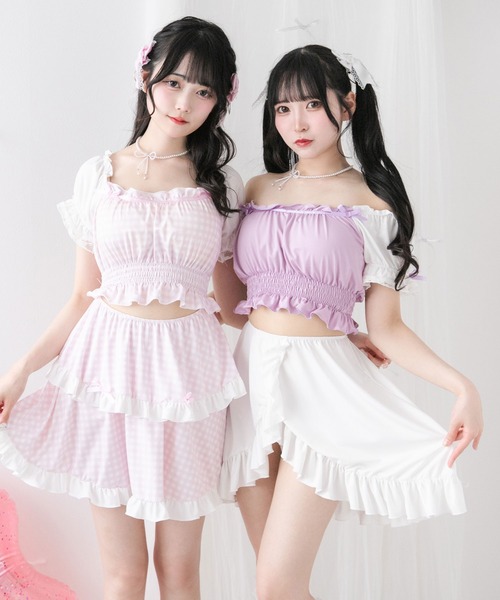 希少 夢展望 ディアマイラブ 水着 3点セット フリル ビキニ リボン 希少 夢展望 ディアマイラブ 水着 3点セット フリル ビキニ リボン