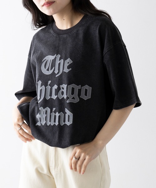 tシャツ 「UNIVERSAL OVERALL」LOGOPTT CHEMCIALWASH U2523210 レディース セール】【UNIVERSAL OVERALL】LOGOPTT CHEMCIALWASH U2523210