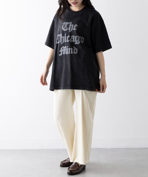 tシャツ 「UNIVERSAL OVERALL」LOGOPTT CHEMCIALWASH U2523210 レディース セール】【UNIVERSAL OVERALL】LOGOPTT CHEMCIALWASH U2523210
