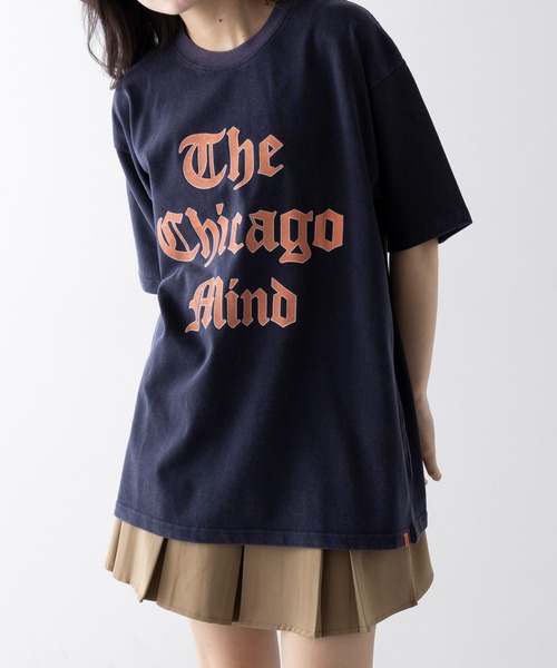 UNIVERSAL OVERALL(ユニバーサルオーバーオール)の「【UNIVERSAL OVERALL】LOGOPTT CHEMCIALWASH U2523210(Tシャツ/カットソー・レディース・ブラック/ネイビー・L/XL/M/S)」の10枚目の写真
