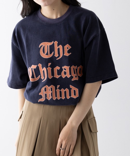 UNIVERSAL OVERALL(ユニバーサルオーバーオール)の「【UNIVERSAL OVERALL】LOGOPTT CHEMCIALWASH U2523210(Tシャツ/カットソー・レディース・ブラック/ネイビー・L/XL/M/S)」の8枚目の写真