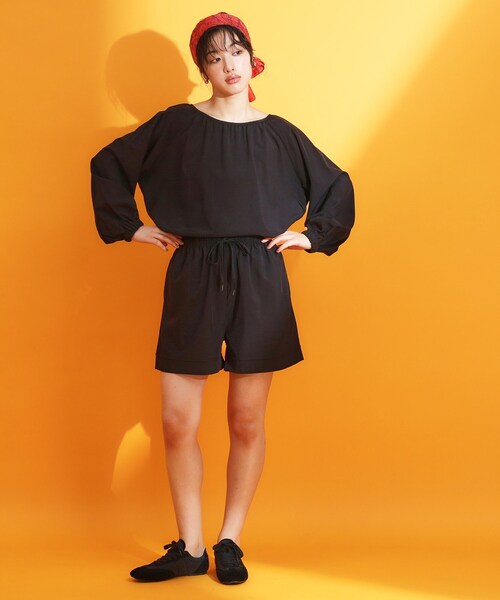 THE SHOP TK (ザ ショップ ティーケー )の「【mizugiwa/ラッシュガード】ショートパンツ/セットアップ可/接触冷感/UVケア/洗濯機OK(その他パンツ・レディース・ブラック/カーキ・12/13)」の3枚目の写真