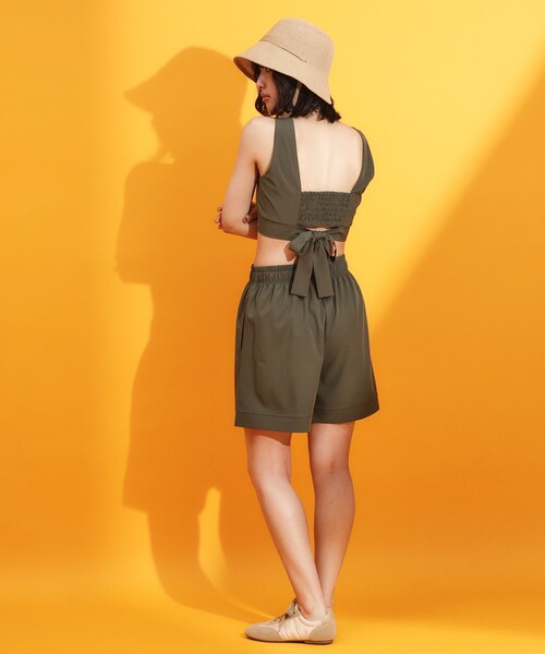 THE SHOP TK (ザ ショップ ティーケー )の「【mizugiwa/ラッシュガード】ショートパンツ/セットアップ可/接触冷感/UVケア/洗濯機OK(その他パンツ・レディース・ブラック/カーキ・12/13)」の9枚目の写真