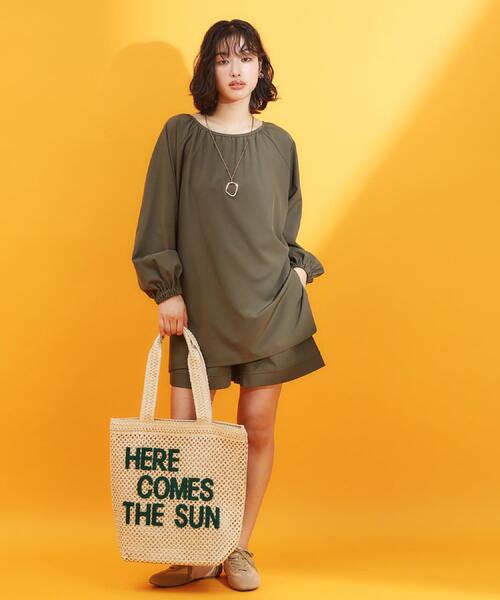 THE SHOP TK (ザ ショップ ティーケー )の「【mizugiwa/ラッシュガード】ショートパンツ/セットアップ可/接触冷感/UVケア/洗濯機OK(その他パンツ・レディース・ブラック/カーキ・12/13)」の10枚目の写真