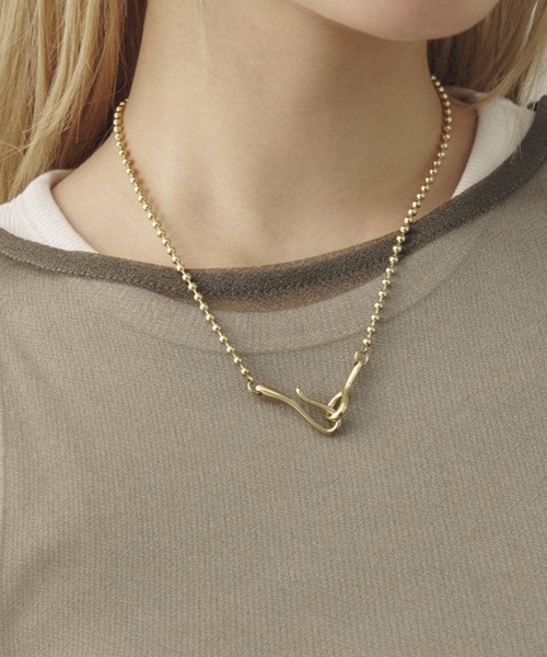 GOLDY(ゴールディ)の「【GOLDY】アレルギー対応 ステンレスボールチェーンネックレス 3250251(ネックレス・レディース・ゴールド/シルバー・FREE)」の1枚目の写真