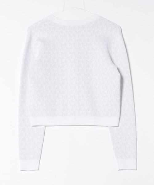 MICHAEL KORS(マイケルコース)の「MK DOT スナップ クロップ ジャケット(ノーカラージャケット・レディース・ホワイト・S/M/XL/L/XS)」の2枚目の写真