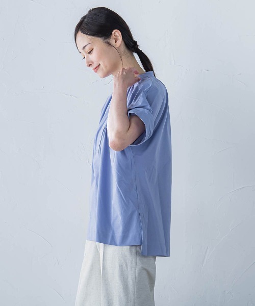 セール】【WEB限定】ライクアウーヴンバンドカラーブラウス