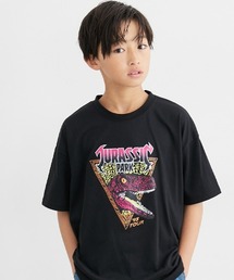 QUNTSTYLE（キュントスタイル）の「【ジュラシックパーク】後ろ切替デザインプリントＴシャツ（男の子・女の子）（Tシャツ/カットソー・キッズ）」