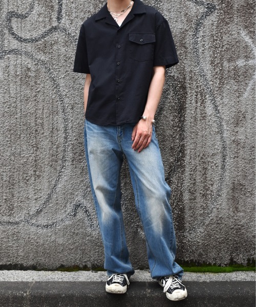 Noen(ノエン)の「リネンライクオープンカラーシャツ(シャツ/ブラウス・メンズ・ホワイト/ブラック・MEDIUM/LARGE)」の16枚目の写真