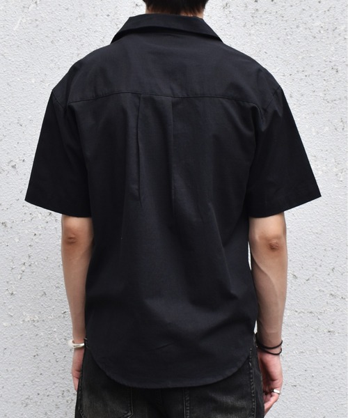 Noen(ノエン)の「リネンライクオープンカラーシャツ(シャツ/ブラウス・メンズ・ホワイト/ブラック・MEDIUM/LARGE)」の8枚目の写真