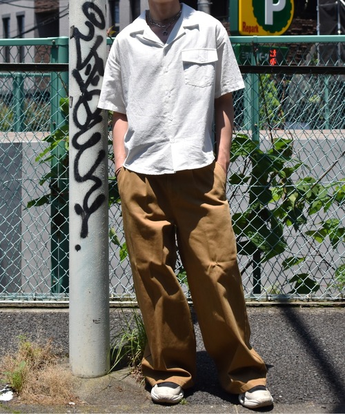 Noen(ノエン)の「リネンライクオープンカラーシャツ(シャツ/ブラウス・メンズ・ホワイト/ブラック・MEDIUM/LARGE)」の15枚目の写真