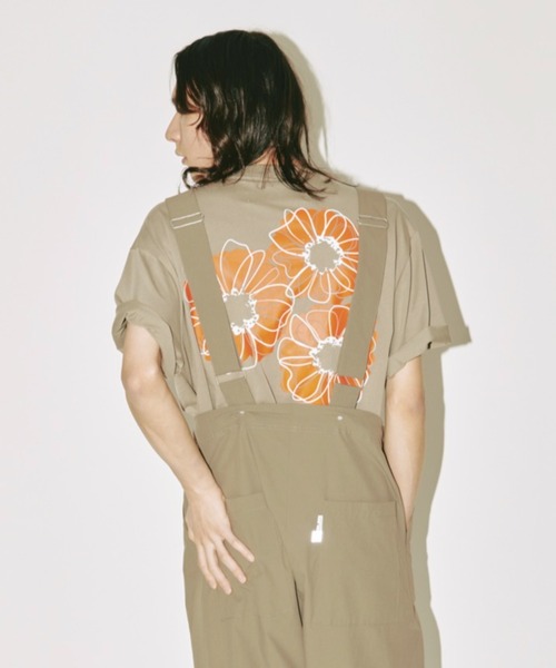 SUPERTHANKS(スーパーサンクス)の「【SUPERTHANKS】ST252CS05 Bic flower S/S T-shirt(Tシャツ/カットソー・メンズ・カーキ・M/L/S)」の1枚目の写真