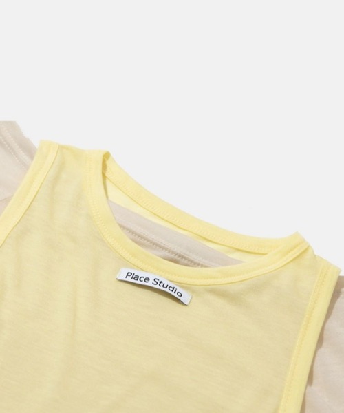 PLACE STUDIO(プレイススタジオ)の「PLACE STUDIO/オフショルダーTシャツセット(Tシャツ/カットソー・レディース・チャコールグレー/ミント/イエロー・FREE)」の21枚目の写真