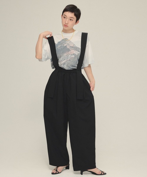 eL（エル）の「【eL】Big Balloon Belt Pants/575689（その他パンツ・レディース・ネイビー/ブラック・FREE）」の2枚目の写真