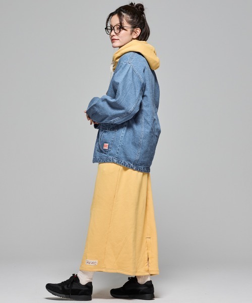 KRIFF MAYER Lady's Collection（クリフメイヤーレディースコレクション）の「【綿100%】ノーカラーデニムジャケット（デニムジャケット・レディース・ストライプ/ライトブルー/ナチュラル/ダークブルー・LARGE/MEDIUM）」の14枚目の写真